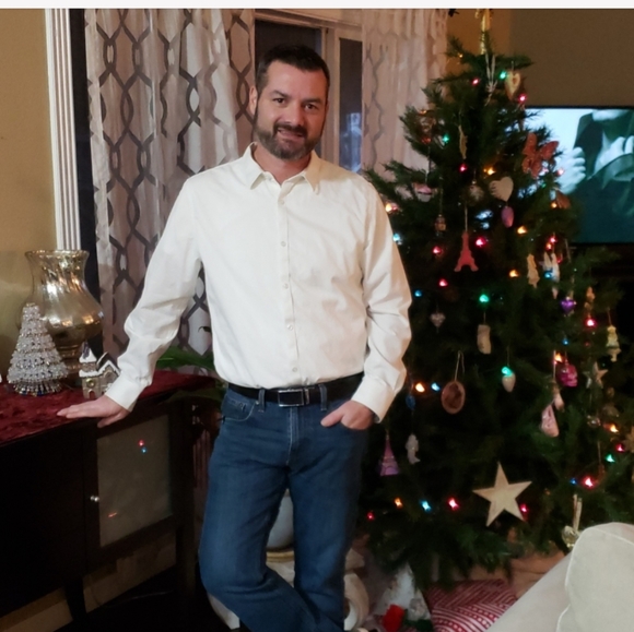 Mens Button Up Dress Shirt - Picture 1 of 4